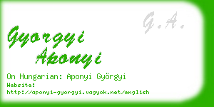 gyorgyi aponyi business card